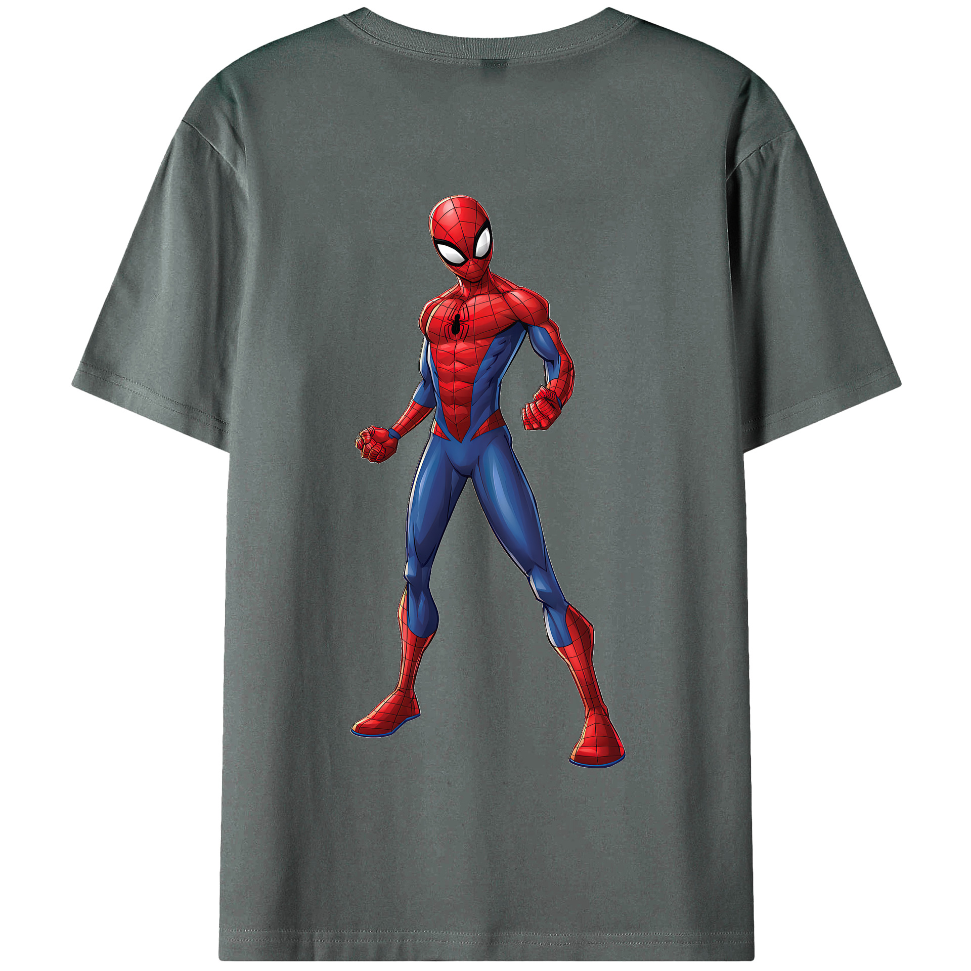 （画像用） Spider Man スパイダーマン 綿100％半袖Tシャツ（背面プリント）